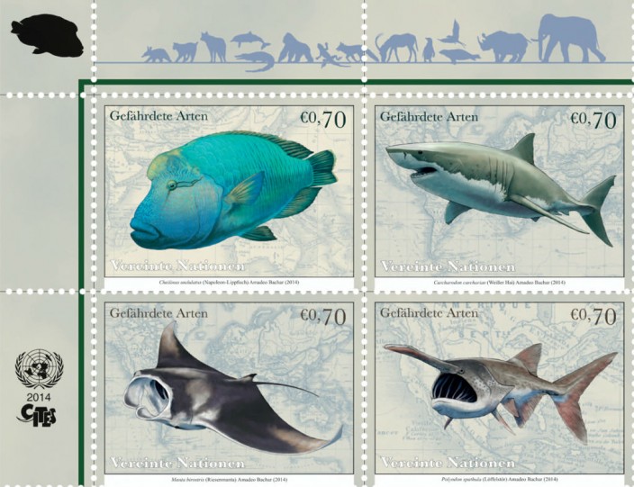 Вымирающие виды на почтовых марках ООН